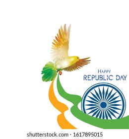 Indian Republic day background with text 26 January.