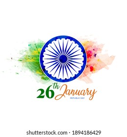 Indian Republic Day background with text 26 of January.