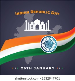 Indian republic day background vector