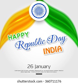Indian Republic Day background. Vector illustration.