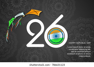 Indian Republic Day background. Vector illustration.