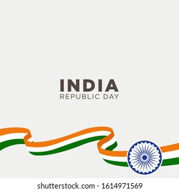 Indian republic day banner. 26 January 2020. Vector Illustration