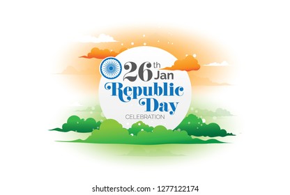 Indian Republic Day Celebration Background Vector Illustration