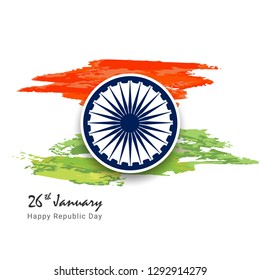 Indian Republic Day celebration background on January 26 , Indian national day Vector Illustration. - Vector 