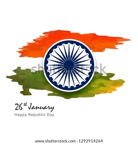Indian Republic Day celebration background on January 26 , Indian national day Vector Illustration. - Vector 