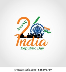 Indian Republic Day Celebration Vector Illustration.
