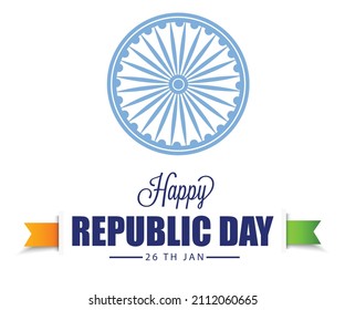 Indian republic Day celebrations with 26th January india 3d text and Ashoka Wheel, try color hand, man running with indian flag, india gate. vector illustration design