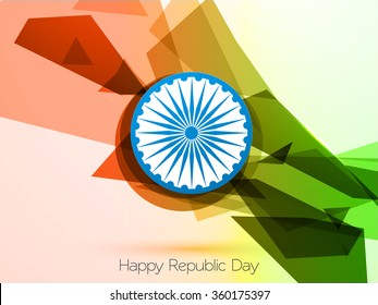 Indian Republic day concept abstract background with text 26 January Eps10.