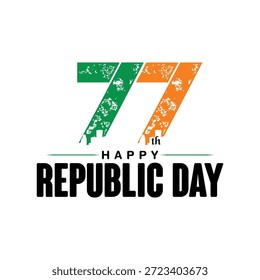 Indische Republik Tageskonzept mit Text 26. Januar Vektorgrafik.