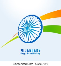 Indian Republic day concept with text 26 January.