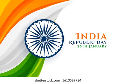 indian republic day creative background in tricolor