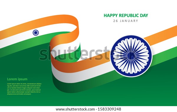 Indian Republic Day Festival Design Template Stock Vector (Royalty Free ...