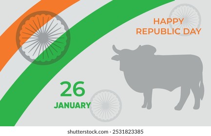 Día de la República India, 26 de enero, toro, vaca, animal sagrado