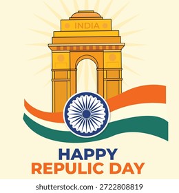 Diseño de poste del día de la república india