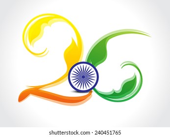 Indian Republic day text  Background with floral