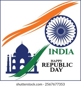 indian republic day vector design