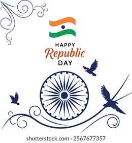 indian republic day vector design