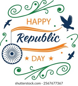 indian republic day vector design