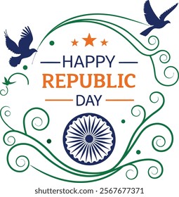 indian republic day vector design