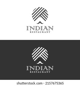indian restaurant logo template, simple logo restaurant.