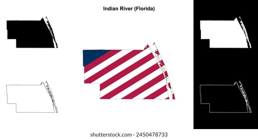 Condado de Indian River (Florida) conjunto de mapas esquemáticos
