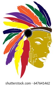 Indian Robot /  Indian / Digital Mayan