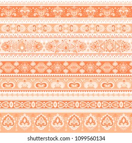 Indian rug paisley ornament pattern. Ethnic Mandala towel, yoga mat. Vector Henna tattoo style. Can be used for textile, greeting business card background, phone case print