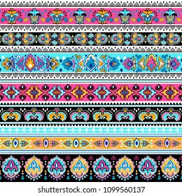 Indian rug paisley ornament pattern. Ethnic Mandala towel, yoga mat. Vector Henna tattoo style. Can be used for textile, greeting business card background, phone case print
