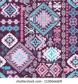 Indian rug paisley ornament pattern. Ethnic Mandala towel, yoga mat. Vector Henna tattoo style. Can be used for textile, greeting business card background, phone case print
