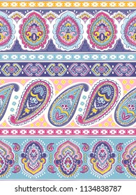 Indian rug paisley ornament pattern. Ethnic Mandala towel, yoga mat. Vector Henna tattoo style. Can be used for textile, greeting business card background, phone case print