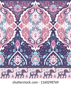Indian rug tribal ornament pattern. Aztec towel, yoga mat. Vector Henna tattoo style. Can be used for textile, greeting business card background, phone case print
