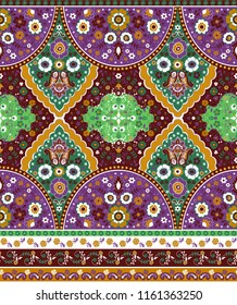 Indian rug tribal ornament pattern. Aztec towel, yoga mat. Vector Henna tattoo style. Can be used for textile, greeting business card background, phone case print
