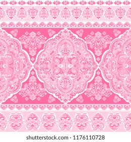 Indian rug tribal ornament pattern. Aztec towel, yoga mat. Vector Henna tattoo style. Can be used for textile, greeting business card background, phone case print
