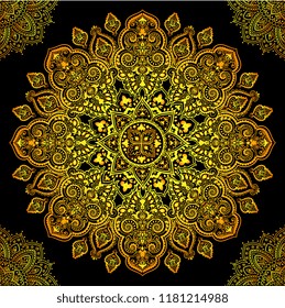 Indian rug tribal ornament pattern. Aztec towel, yoga mat. Vector Henna tattoo style. Can be used for textile, greeting business card background, phone case print
