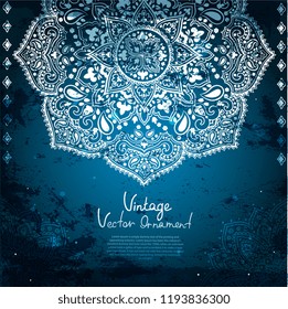Indian rug tribal ornament pattern. Aztec towel, yoga mat. Vector Henna tattoo style. Can be used for textile, greeting business card background, phone case print
