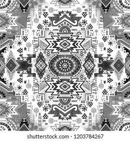 Indian rug tribal ornament pattern. Aztec towel, yoga mat. Vector lace Henna tattoo style. Can be used for textile, greeting business card background, phone case print