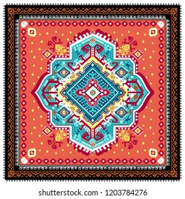 Indian rug tribal ornament pattern. Aztec towel, yoga mat. Vector lace Henna tattoo style. Can be used for textile, greeting business card background, phone case print