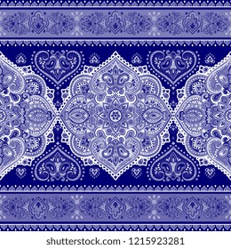 Indian rug tribal ornament pattern. Aztec towel, yoga mat. Vector lace Henna tattoo style. Can be used for textile, greeting business card background, phone case print