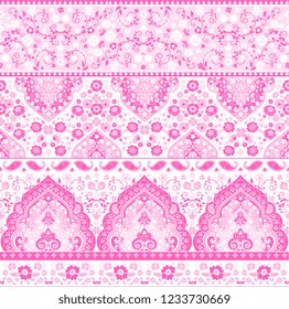 Indian rug tribal ornament pattern. Aztec towel, yoga mat. Vector lace Henna tattoo style. Can be used for textile, greeting business card background, phone case print