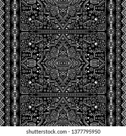 Indian rug tribal ornament pattern. Aztec towel, yoga mat. Vector Henna tattoo style. Can be used for textile, greeting business card background, phone case print