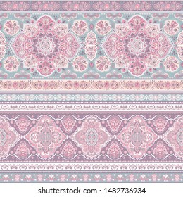 Indian rug tribal ornament pattern. Aztec towel, yoga mat. Vector Henna tattoo style. Can be used for textile, greeting business card background, phone case print