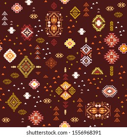 Indian rug tribal ornament pattern. Aztec towel, yoga mat. Vector Henna tattoo style. Can be used for textile, greeting business card background, phone case print