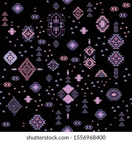 Indian rug tribal ornament pattern. Aztec towel, yoga mat. Vector Henna tattoo style. Can be used for textile, greeting business card background, phone case print