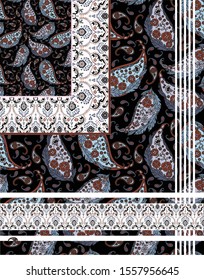 Indian rug tribal ornament pattern. Aztec towel  yoga mat. Vector Henna tattoo style. Can be used for textile  greeting business card background  phone case print