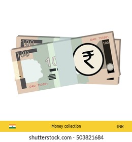 Indian rupee banknote.  svg