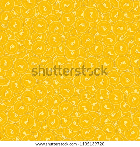 Indian rupee coins seamless pattern. Fascinating scattered INR coins. Big win or success concept. India small shadow money pattern. Coin tile vector illustration.