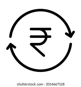 Indian Rupee Conversion or Exchange Icon