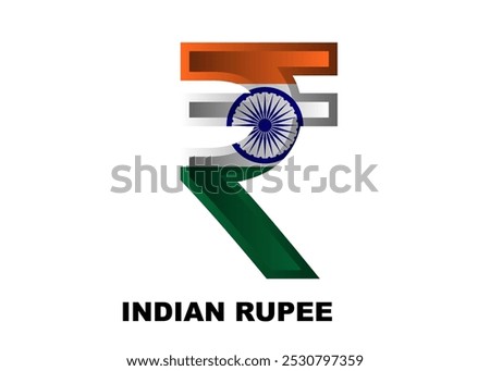 indian rupee currency dollar isolated on white background for logo icon web graphic. vector illustration.