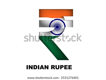 indian rupee currency dollar isolated on white background for logo icon web graphic. vector illustration.