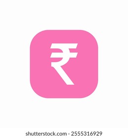 indian rupee currency symbol icon sign vector